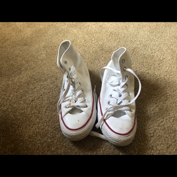 White Hi Top Converse - Picture 2 of 3